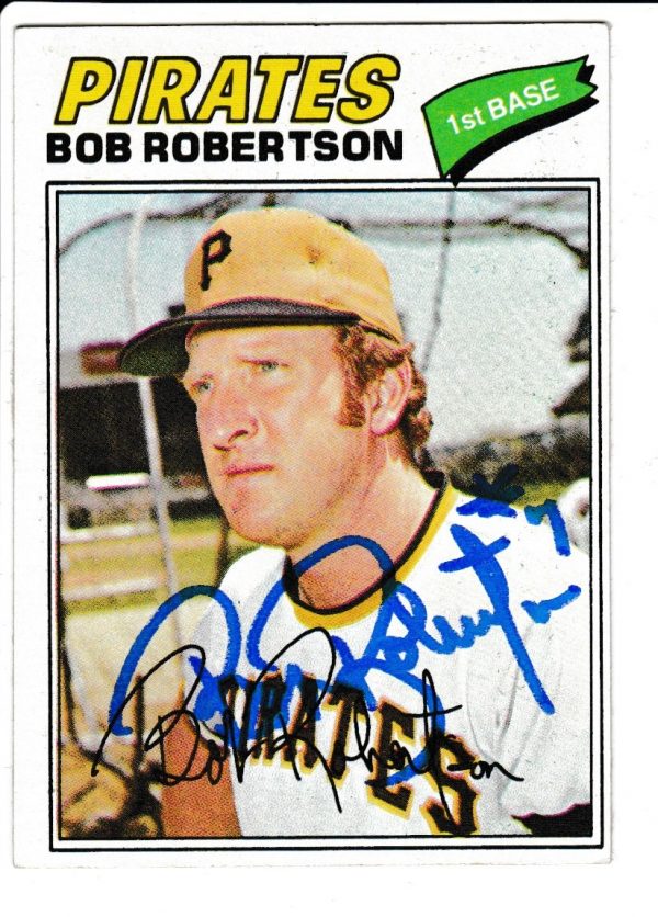Autographed BOB ROBERTSON 1977 Topps Card