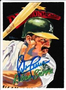 Autographed RUBEN SIERRA 1994 Donruss Diamond King