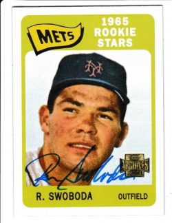 Autographed RON SWOBODA 2001 Topps Archive Card
