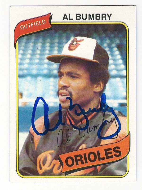 Autographed AL BUMBRY 1980 Topps Card