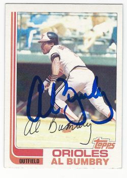 Autographed AL BUMBRY 1982 Topps Card