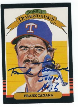 Autographed  FRANK TANANA 1985 Donruss Diamond King