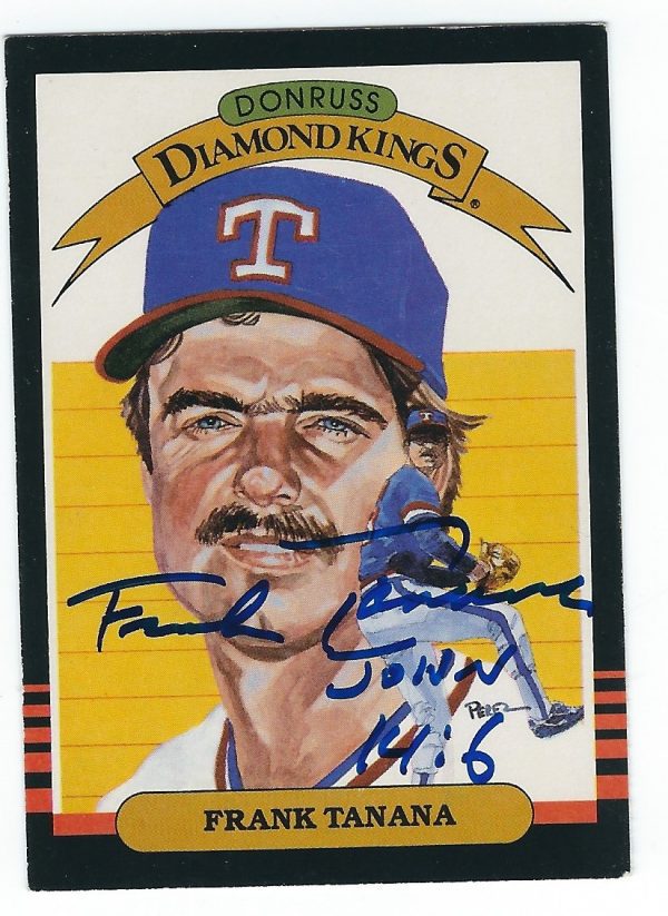 Autographed  FRANK TANANA 1985 Donruss Diamond King