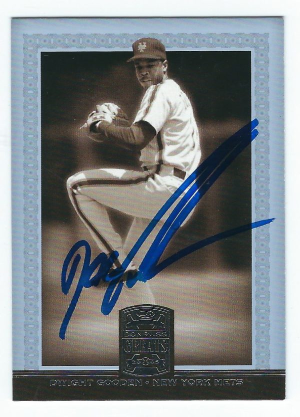 Autographed DOC GOODEN 2005 DONRUSS GREATS CARD