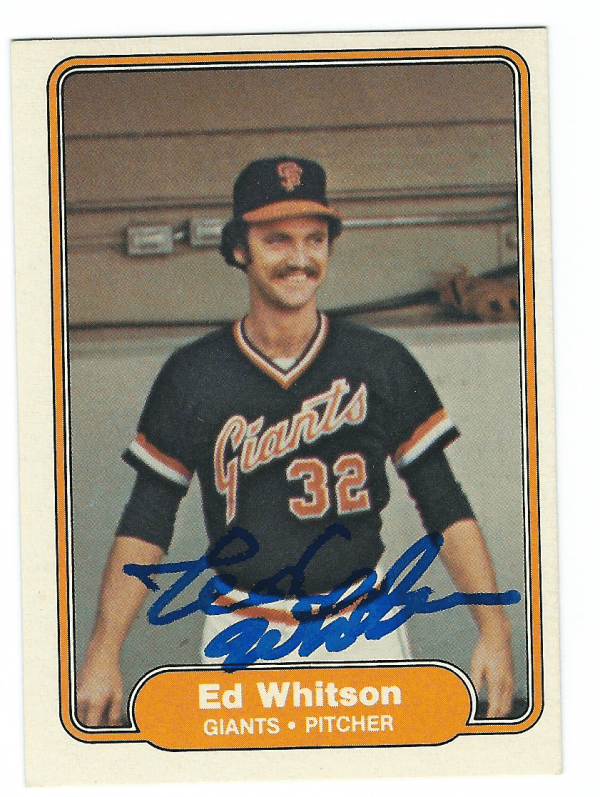 Autographed ED WHITSON 1982 FLEER Card