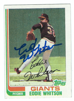 Autographed ED WHITSON 1982 Topps Card
