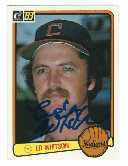 Autographed ED  WHITSON 1983 Donruss Card