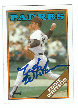 Autographed ED WHITSON 1988 Topps Card