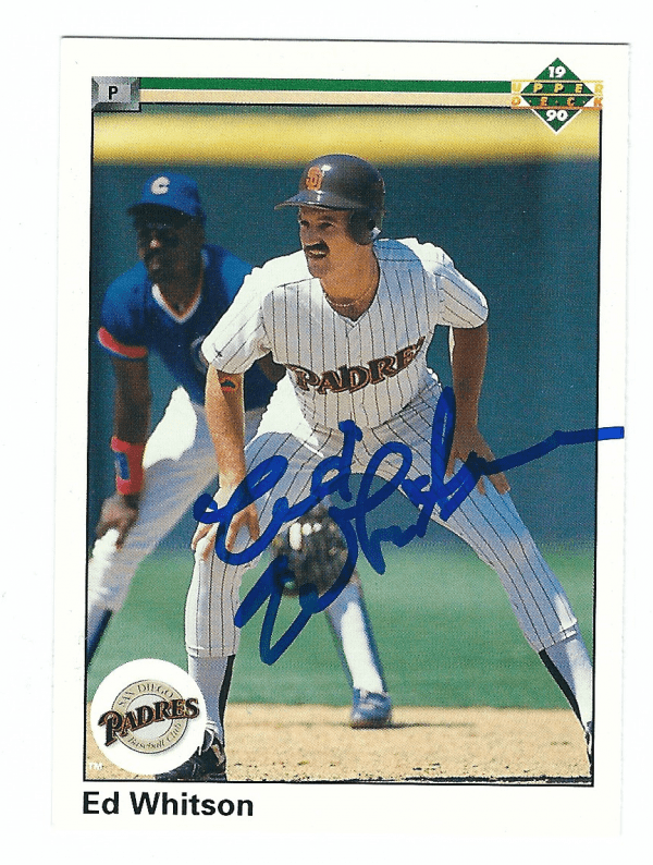 Autographed  ED WHITSON 1990 UPPER DECK Card