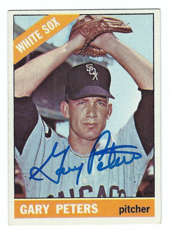 Autographed GARY PETERS Chicago White Sox 1966 Topps Card