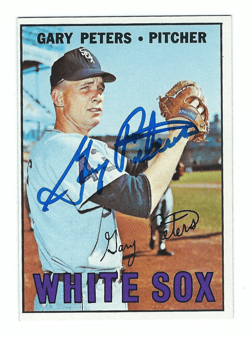 Autographed GARY PETERS Chicago White Sox 1967 Topps Card - Main