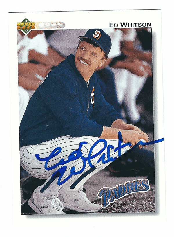 Autographed ED WHITSON 1992 UPPER DECK Card