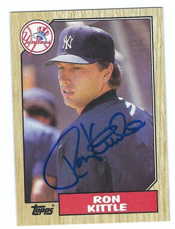 Autographed RON KITTLE 1987 Topps Card