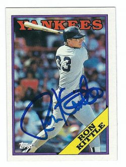 Autographed RON KITTLE 1988 Topps Card