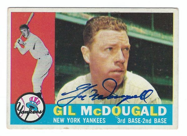 Autographed GIL MCDOUGALD 1960 Topps Card