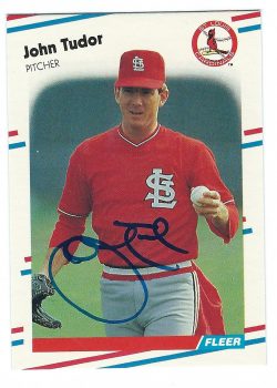 Autographed JOHN TUDOR 1988 Fleer Baseball Card