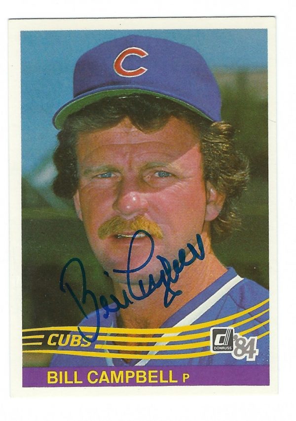 Autographed BILL CAMPBELL 1984 DONRUSS CARD