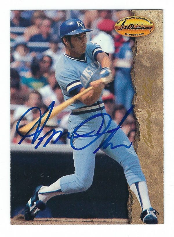 Autographed AMOS OTIS 1994 TED WILLIAMS CARD