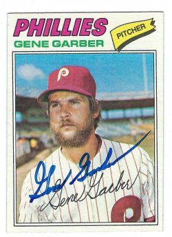 Autographed GENE GARBER 1977 Topps Card