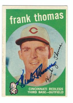 Autographed 1959 FRANK THOMAS Topps Card