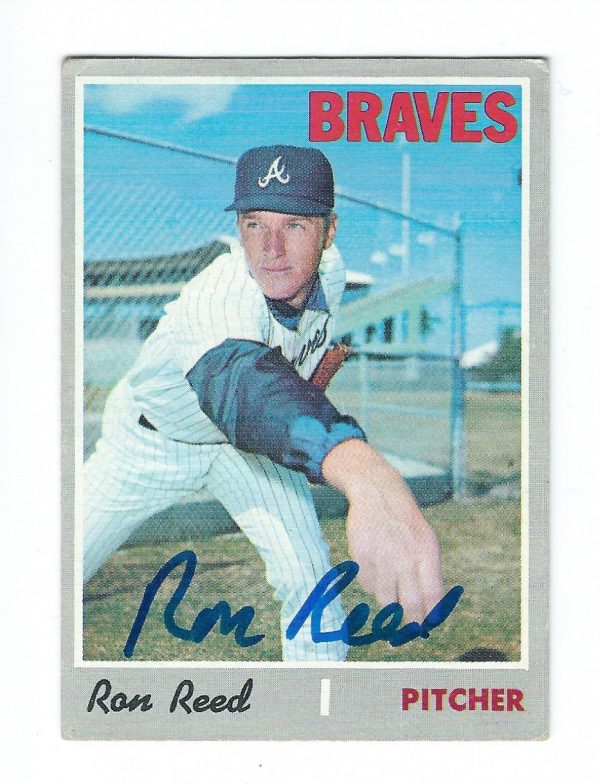 Autographed Ron Reed Atlanta Braves 1970 TOPPS card #546
