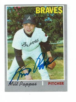 Autographed Milt Pappas Atanta Braves 1970 TOPPS card #576