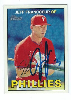 Autographed Jeff Francoeur Philadelphia Phillies 2016 Topps Heritage Card #252