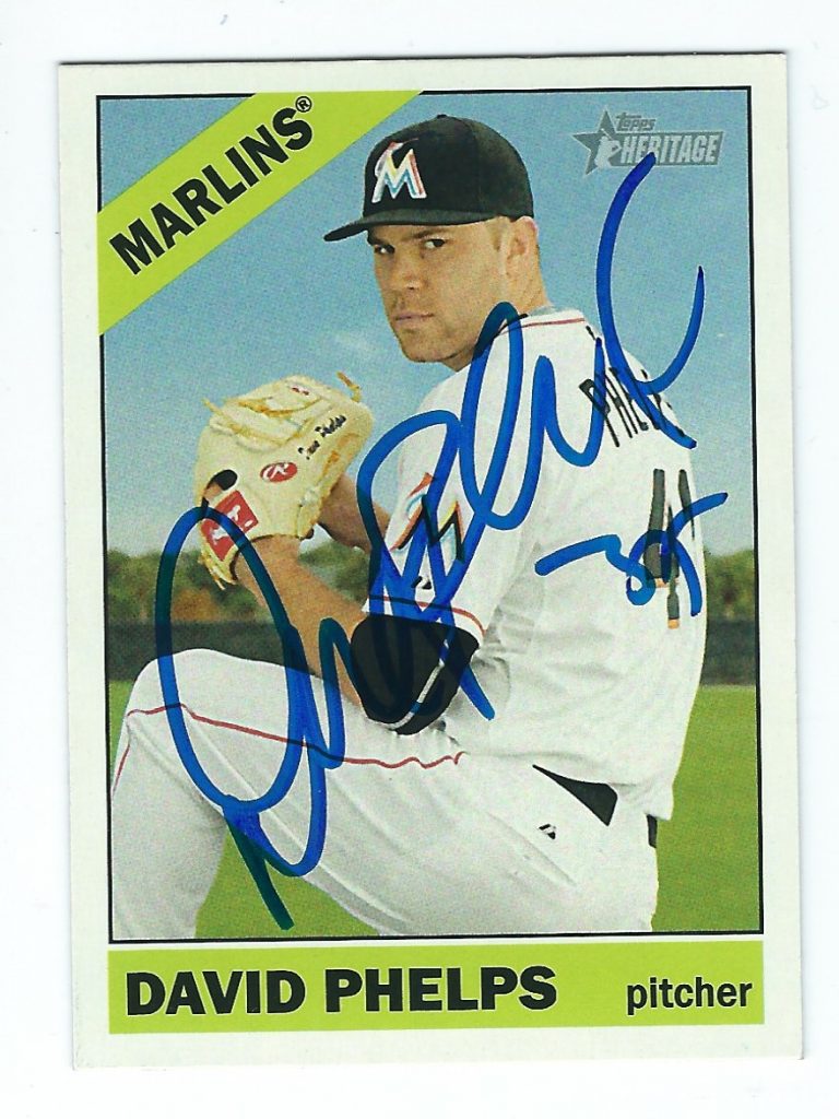 Autographed Davis Phelps Houston Astros 2015 Topps Heritage Card 561