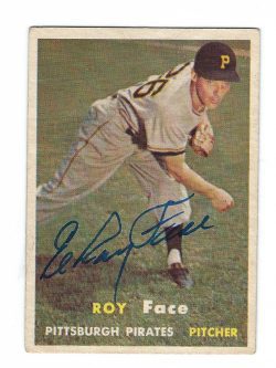 Autographed ELROY FACE 1957 Topps Card