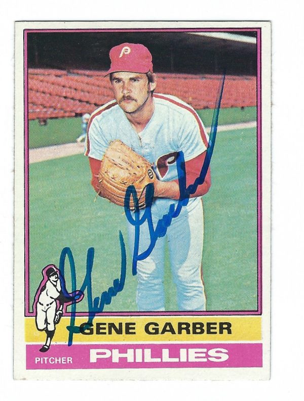 Autographed GENE GARBER 1976 Topps Card