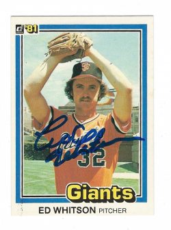 Autographed ED WHITSON 1981 Donruss Card