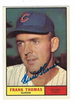 Autographed FRANK THOMAS 1961 TOPPS Card