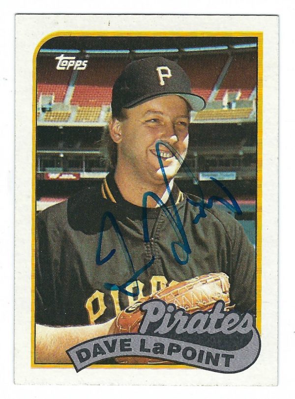 Auotgraphed DAVE LAPOINT 1989 Topps Card