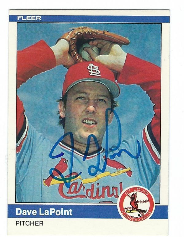 Autographed DAVE LAPOINT 1984 Fleer Card