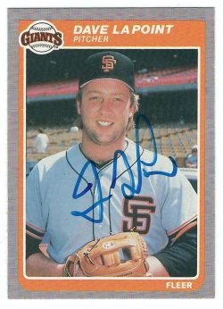 Autographed DAVE LAPOINT 1985 Fleer Card