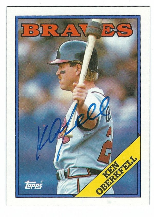 Autographed KEN OBERKFELL 1988 Topps Card