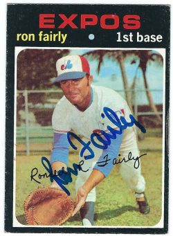 Autographed RON FAIRLY 1971 Topps Card