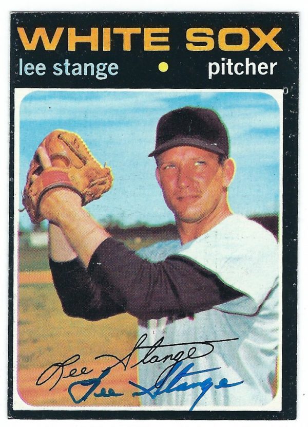 Autographed LEE STANGE Chicago White Sox 1971 Topps Card