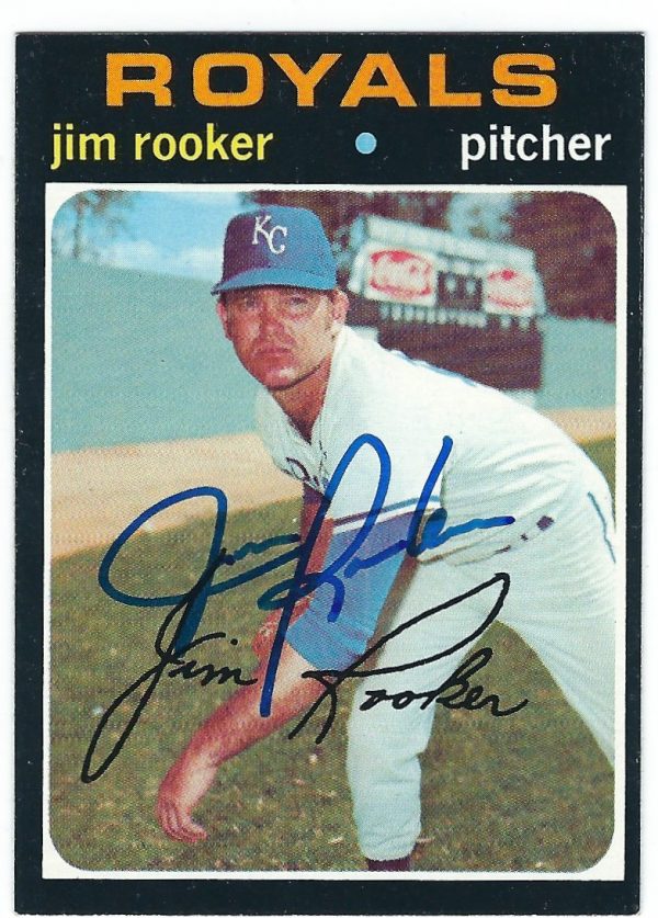 Autographed JIM ROOKER 1971 Topps Card