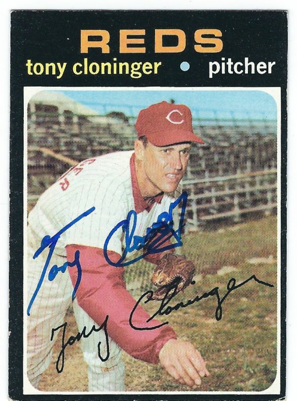 AutographedTONY CLONINGER 1971 Topps Card