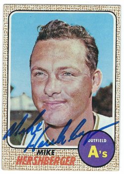 Autographed  MIKE HERSBERGER 1968 Topps Card