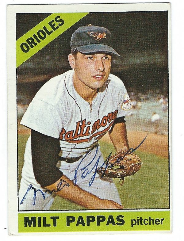 Autographed MILT PAPPAS 1966 Topps Card