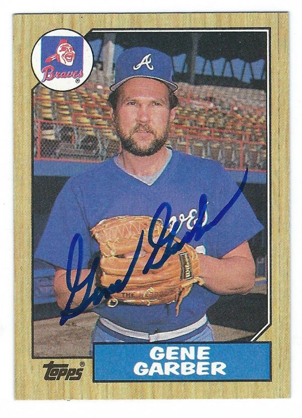 Autographed GENE GARBER 1987 Topps Card