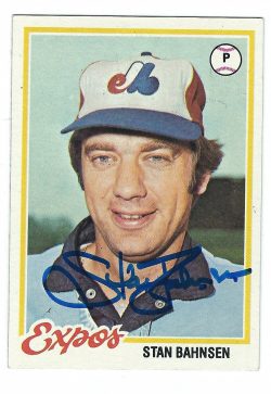 Autographed STAN BAHNSEN 1978 Topps card