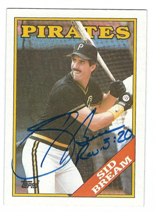 Autographed SID BREAM 1988 Topps Card