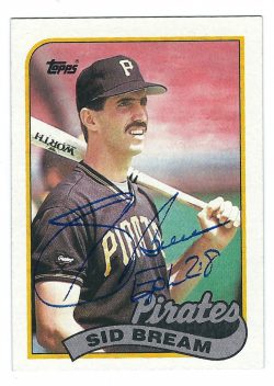 Auotgraphed SID BREAM 1989 Topps Card