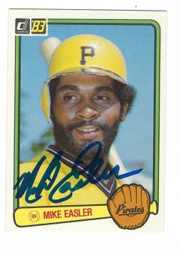 Autographed MIKE EASLER 1983 Donruss Card