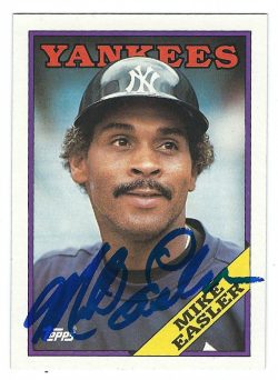 Autographed MIKE EASLER 1988 Topps Card