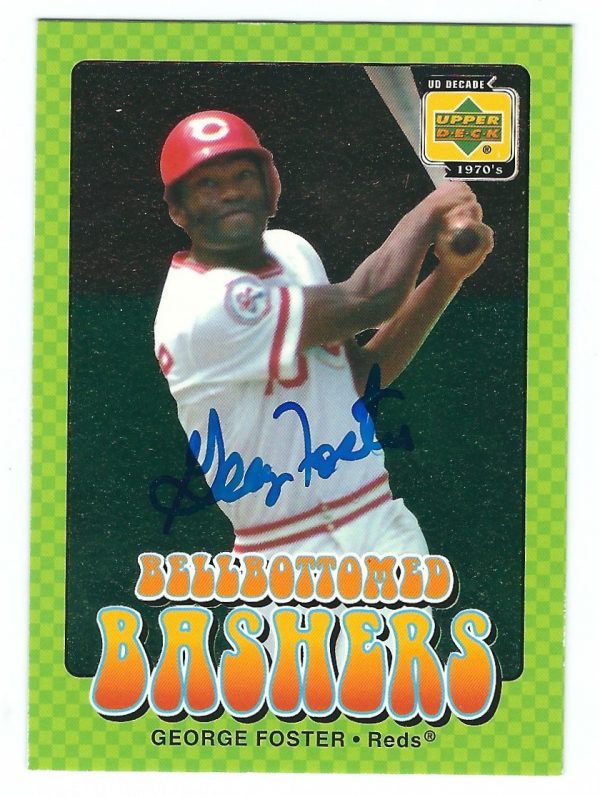 Autographed GEORGE FOSTER UD 1970's Decade Card