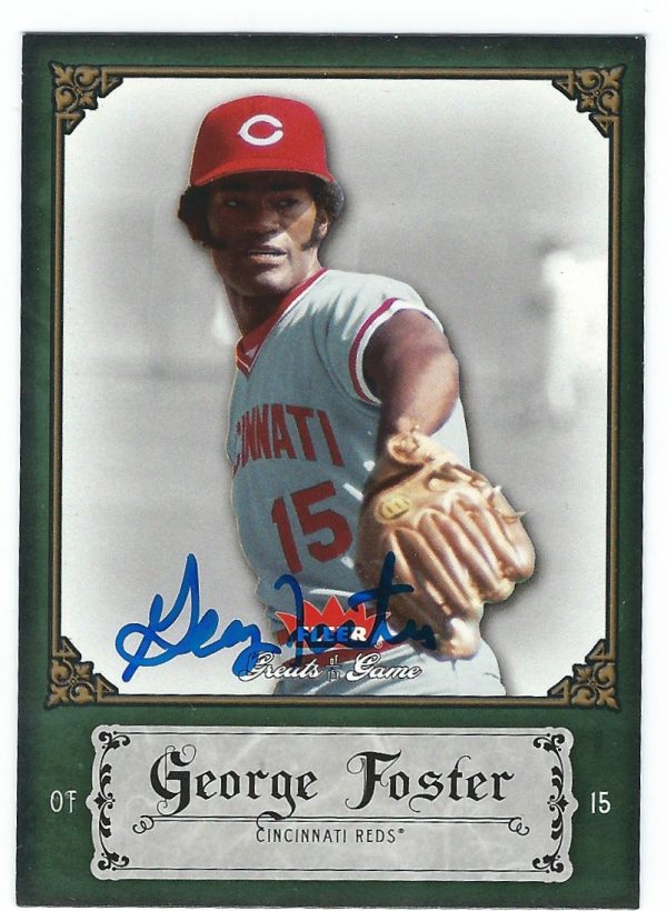 Autographed GEORGE FOSTER 2006 FLEER GREATS of the GAME CARD
